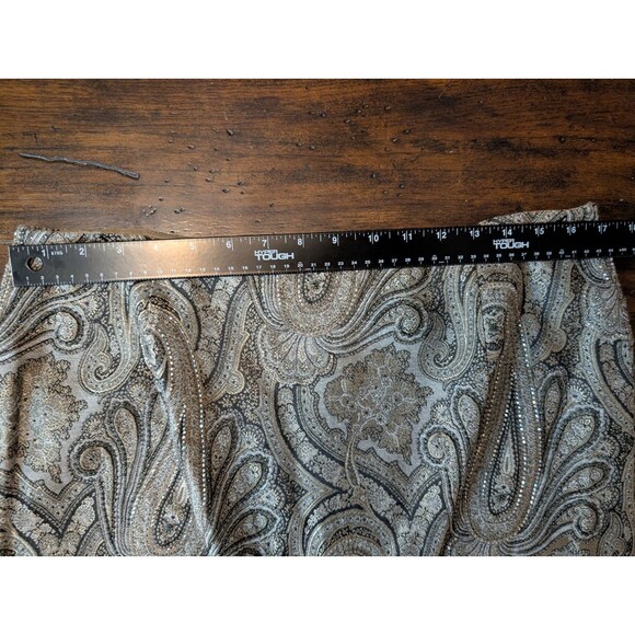 Bob Mackie Designer Sequin Paisley Skirt Vintage Glam Disco Y2K Party 34" W - Picture 6 of 8